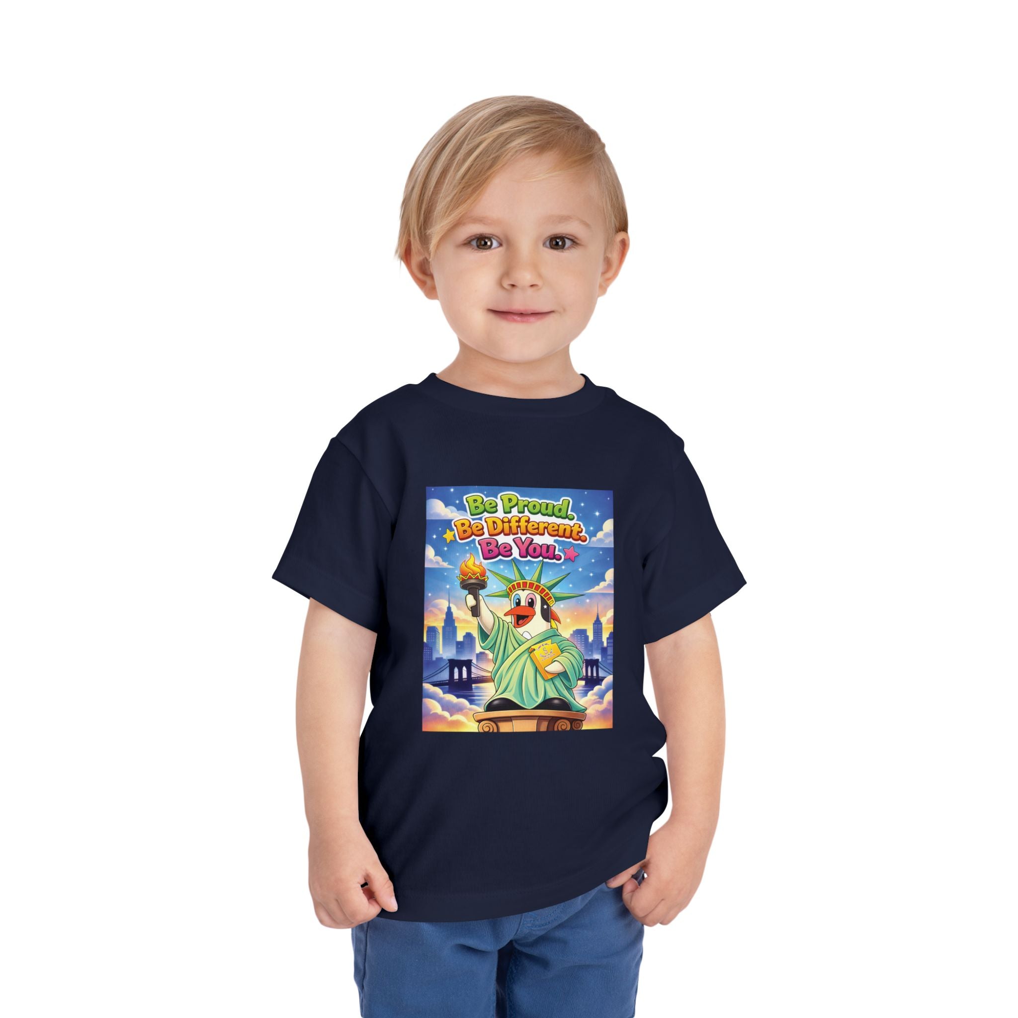TuBz™ "Be Proud. Be Different. Be You." Toddler T- Shirt - Inspirational Kids Tee
