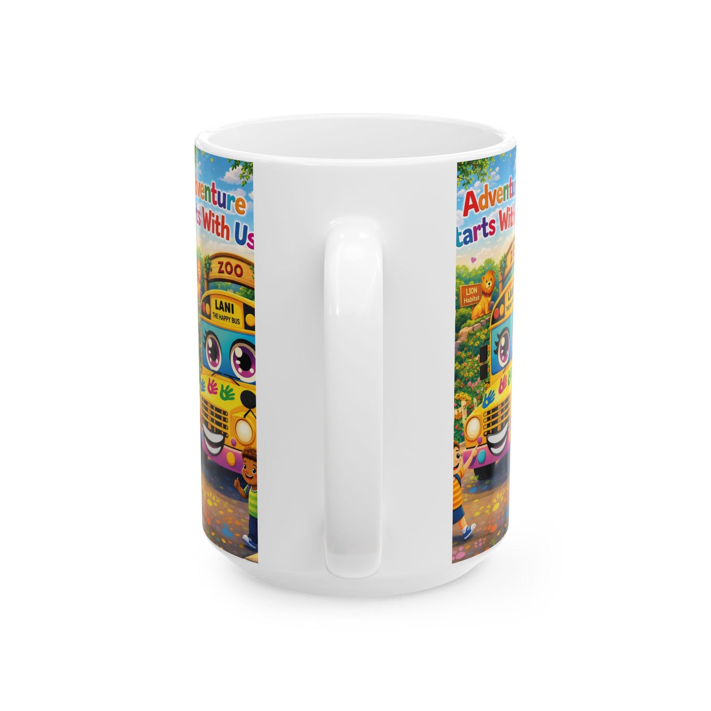 Lani™ Ceramic Mug (11oz & 15oz) – "Adventure Starts With Us!" Graphic