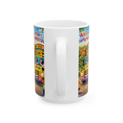 Lani™ Ceramic Mug (11oz & 15oz) – "Adventure Starts With Us!" Graphic