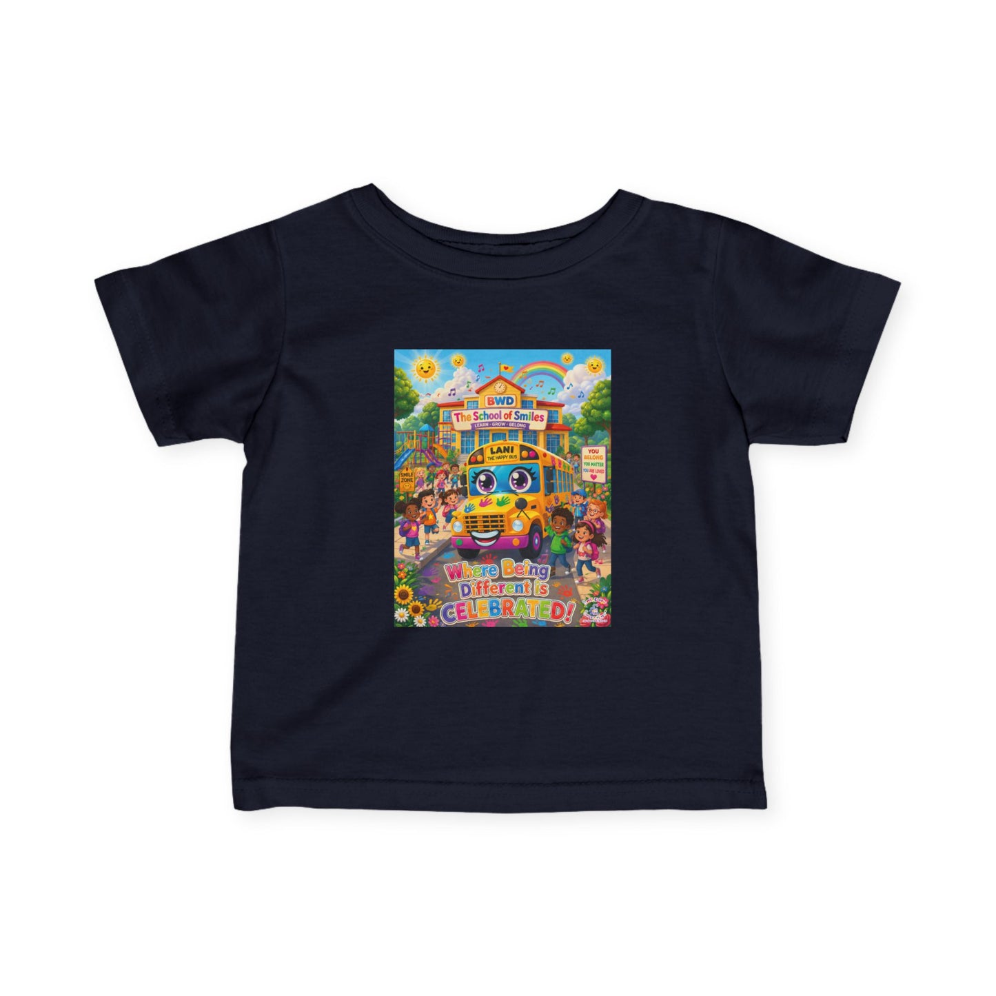 Lani™ Infant Fine Jersey Tee – "Where Being Different is CELEBRATED!" Graphic Shirt