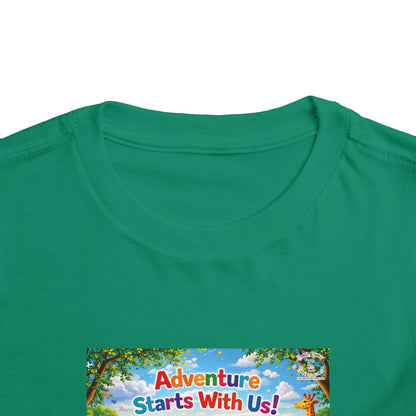 Lani™ Toddler Short Sleeve Tee – "Adventure Starts With Us!" Graphic