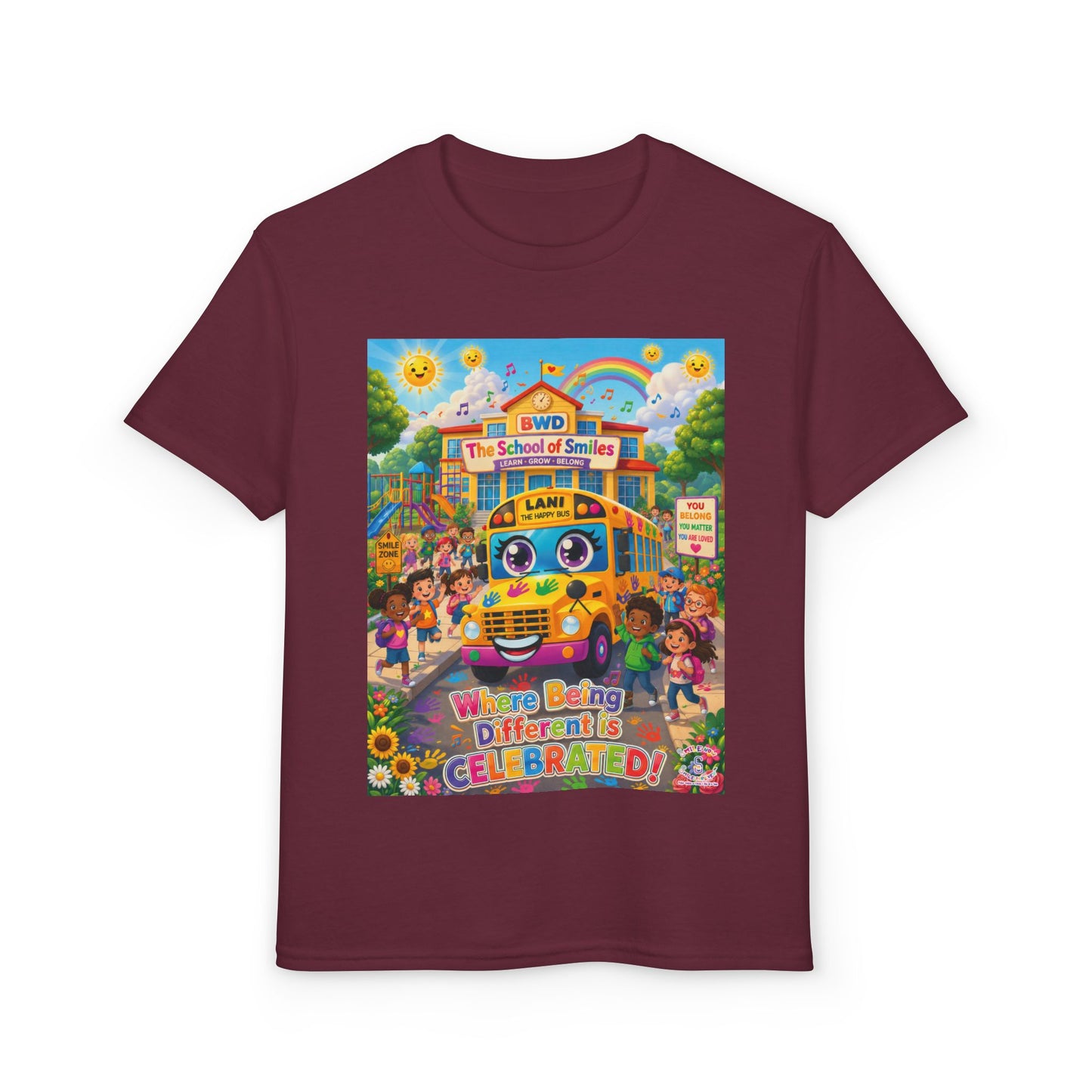 Lani™ Youth DryBlend® T-Shirt – "Where Being Different is CELEBRATED!" Graphic Shirt