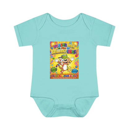 Potz™ Infant Baby Rib Bodysuit – "My ADHD Brain is Full of Brilliant Ideas!" Graphic Onesie | Smile Universe Collection