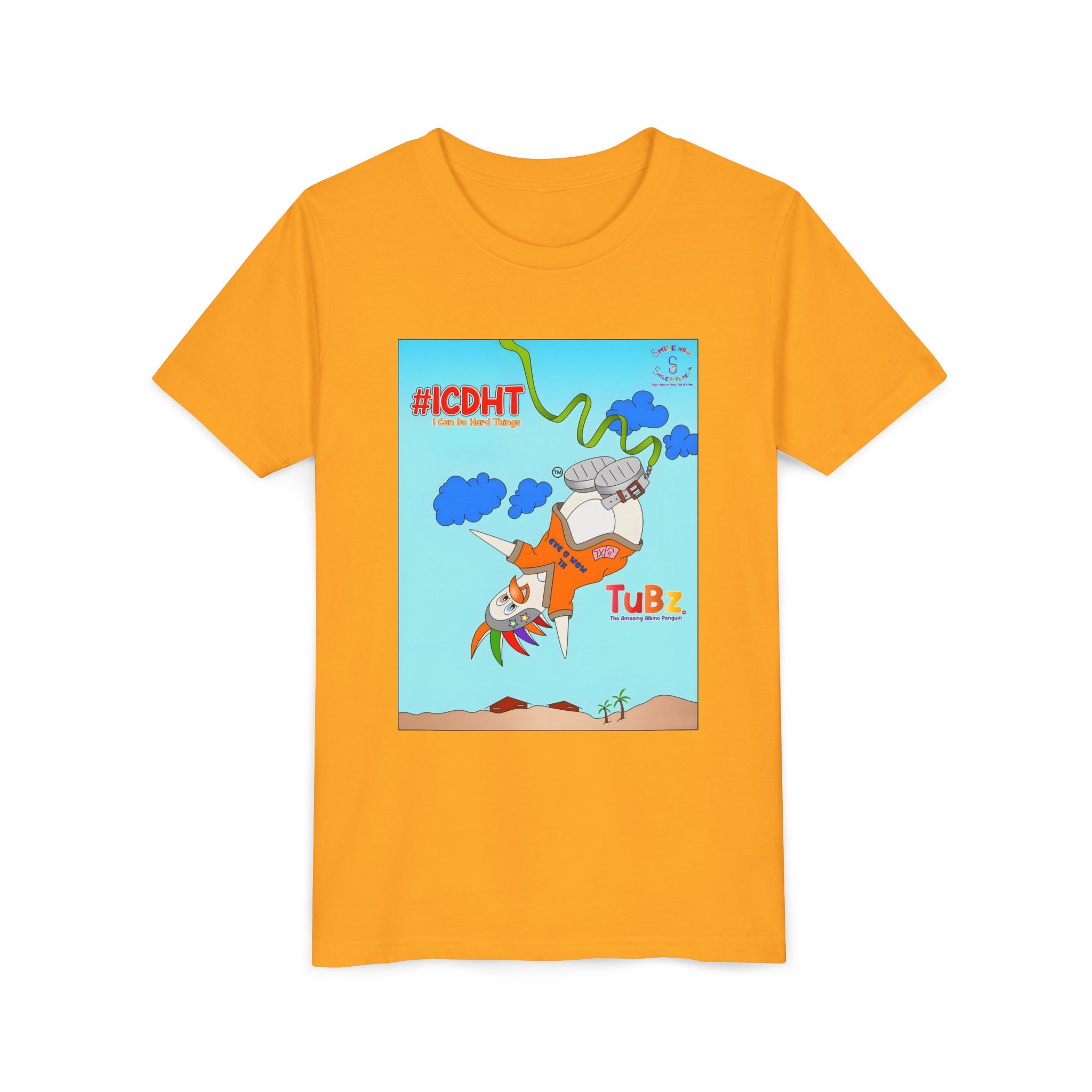 TuBz™ "I Can Do Hard Things" Youth T-Shirt | Youth Short Sleeve Tee - Motivational Kids Graphic Tee