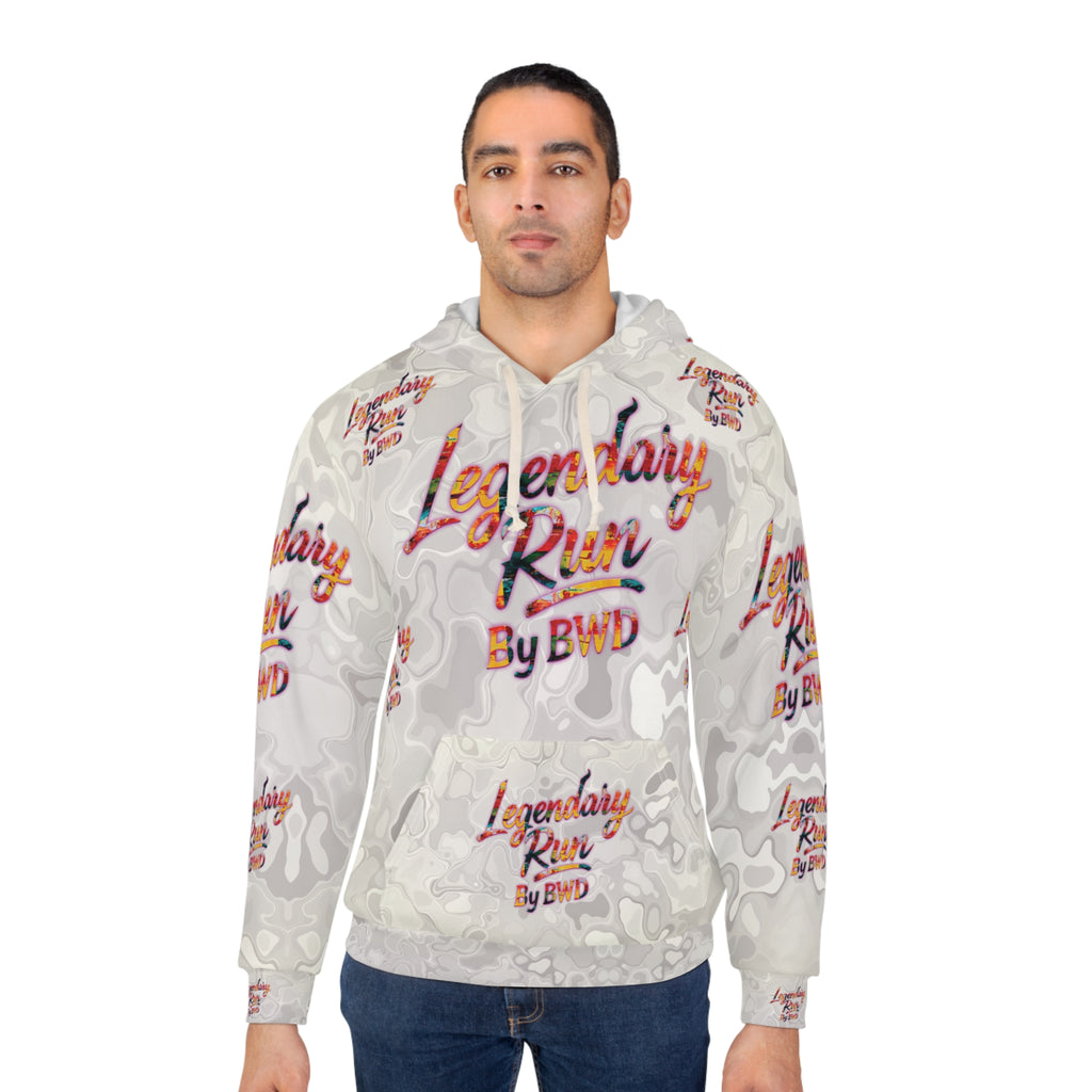 Legendary Run All-Over Print Hoodie — Pullover
