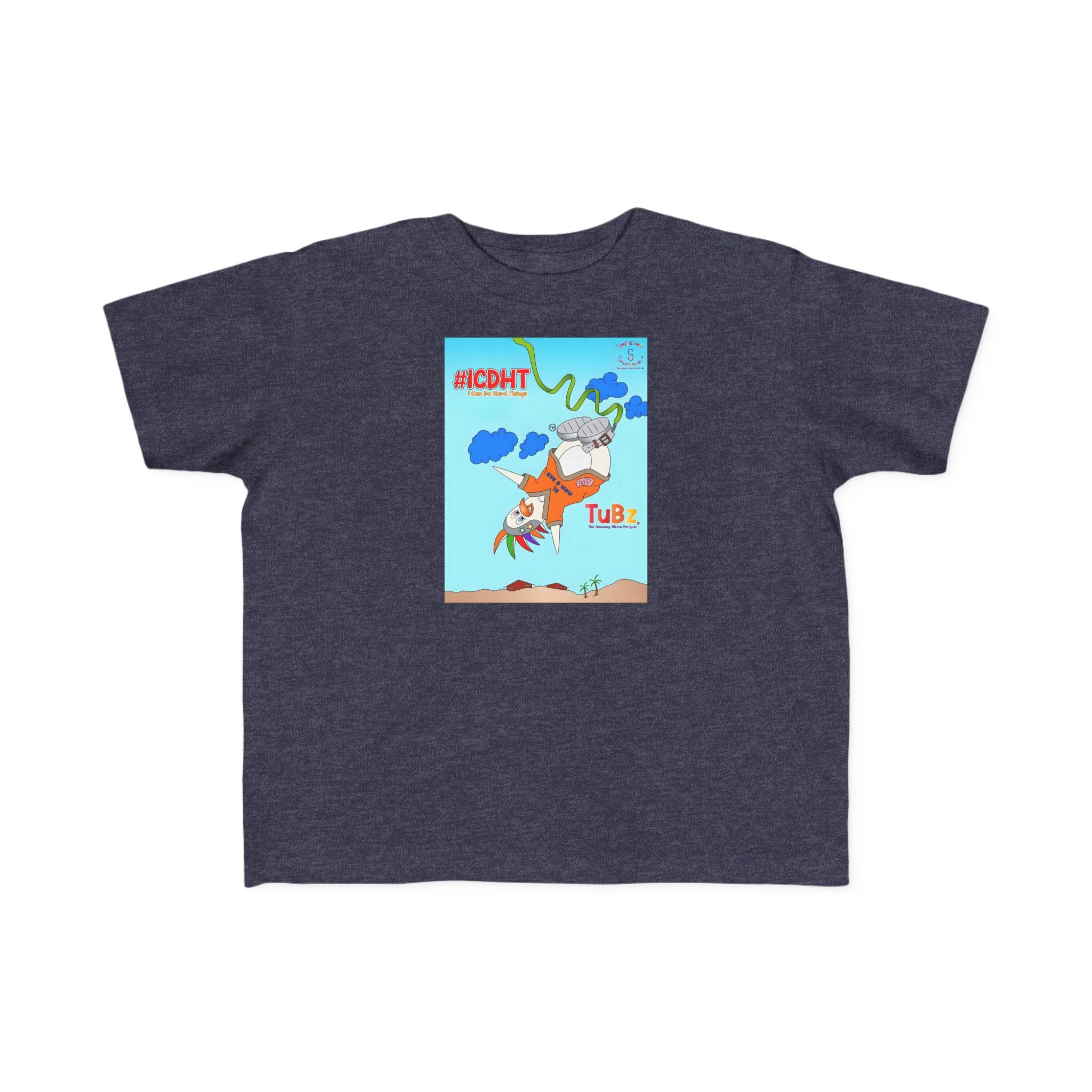 TuBz™ "I Can Do Hard Things" Toddler T-Shirt | Toddler's Fine Jersey Tee  - Positive Kids Graphic Tee