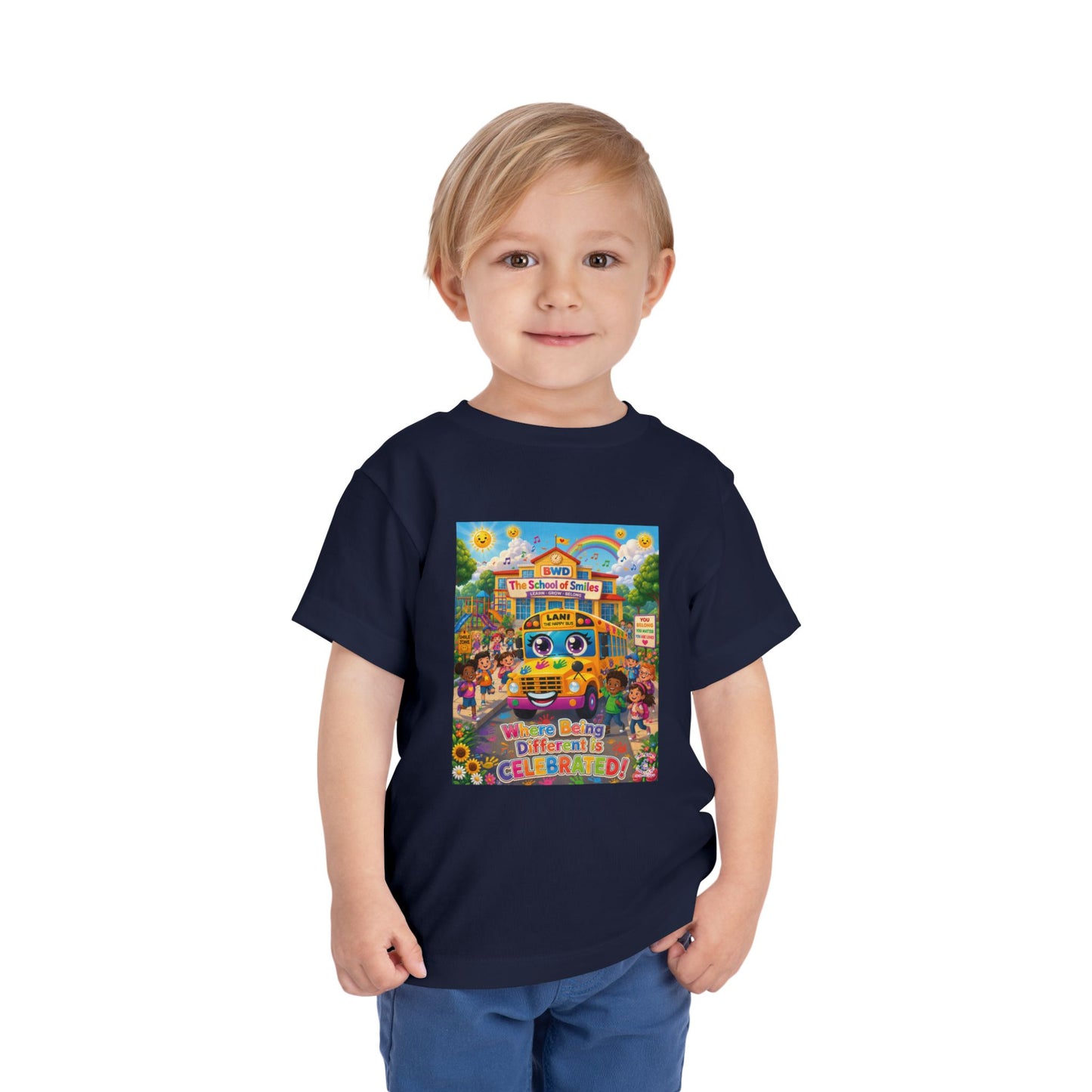 Lani™ Toddler Short Sleeve Tee – "Where Being Different is CELEBRATED!" Graphic Shirt