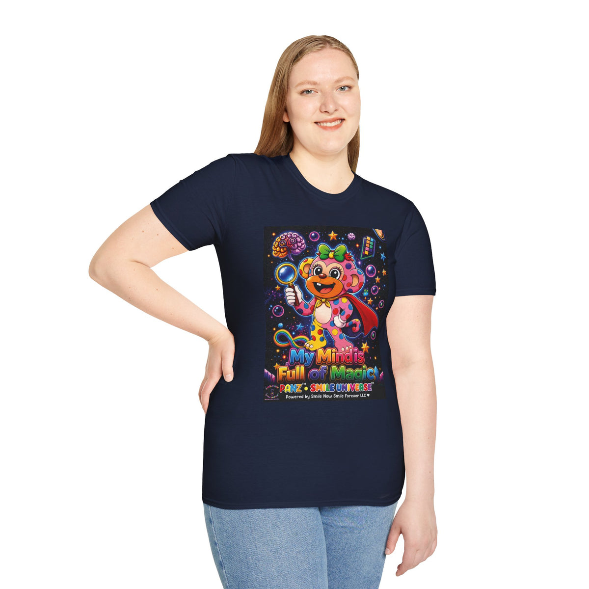 Panz™ Unisex Softstyle T-Shirt – "My Mind is Full of Magic" Graphic | Smile Universe Collection