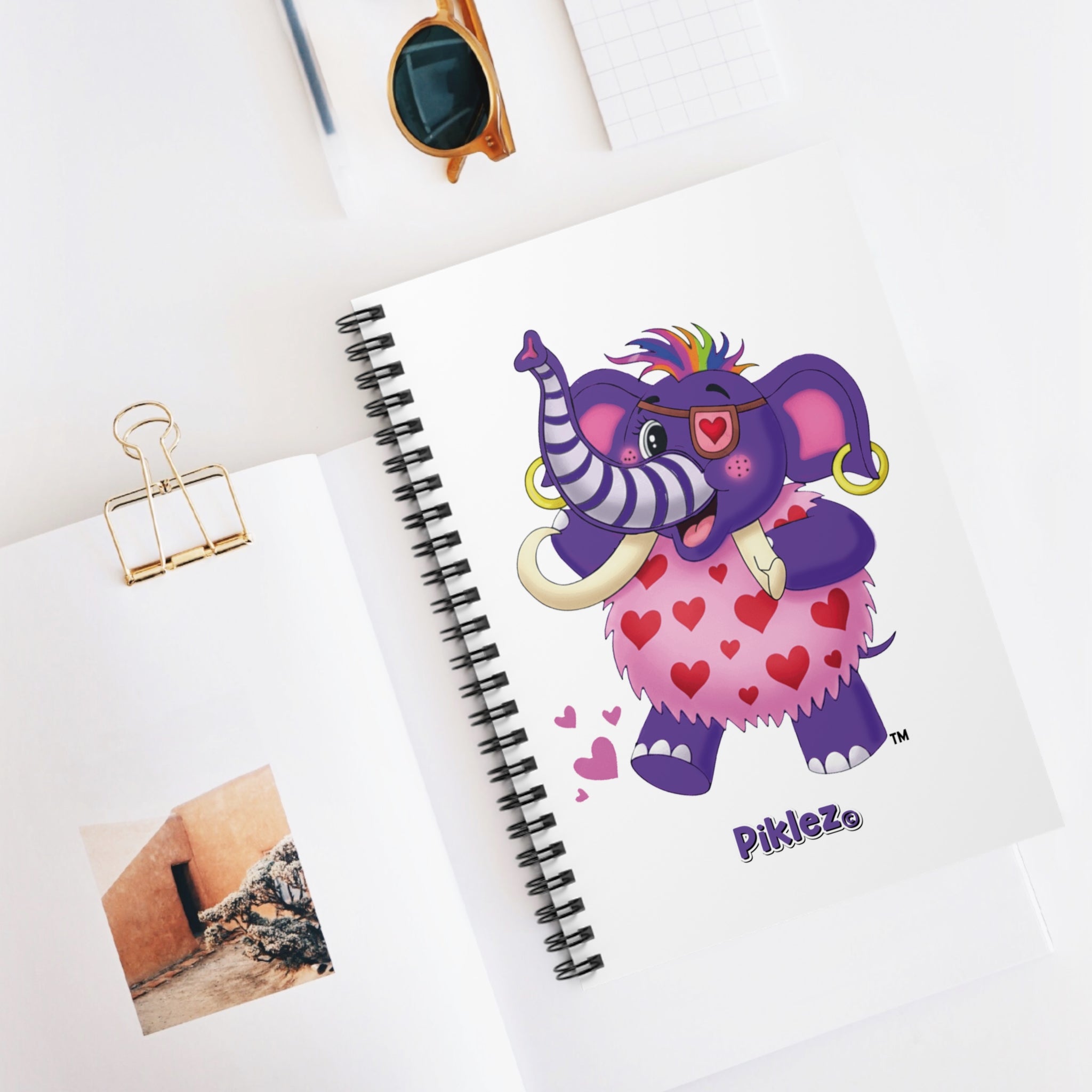 Piklez™ Spiral Notebook – Ruled Line | "Full of Love!" Graphic | Smile Universe Collection