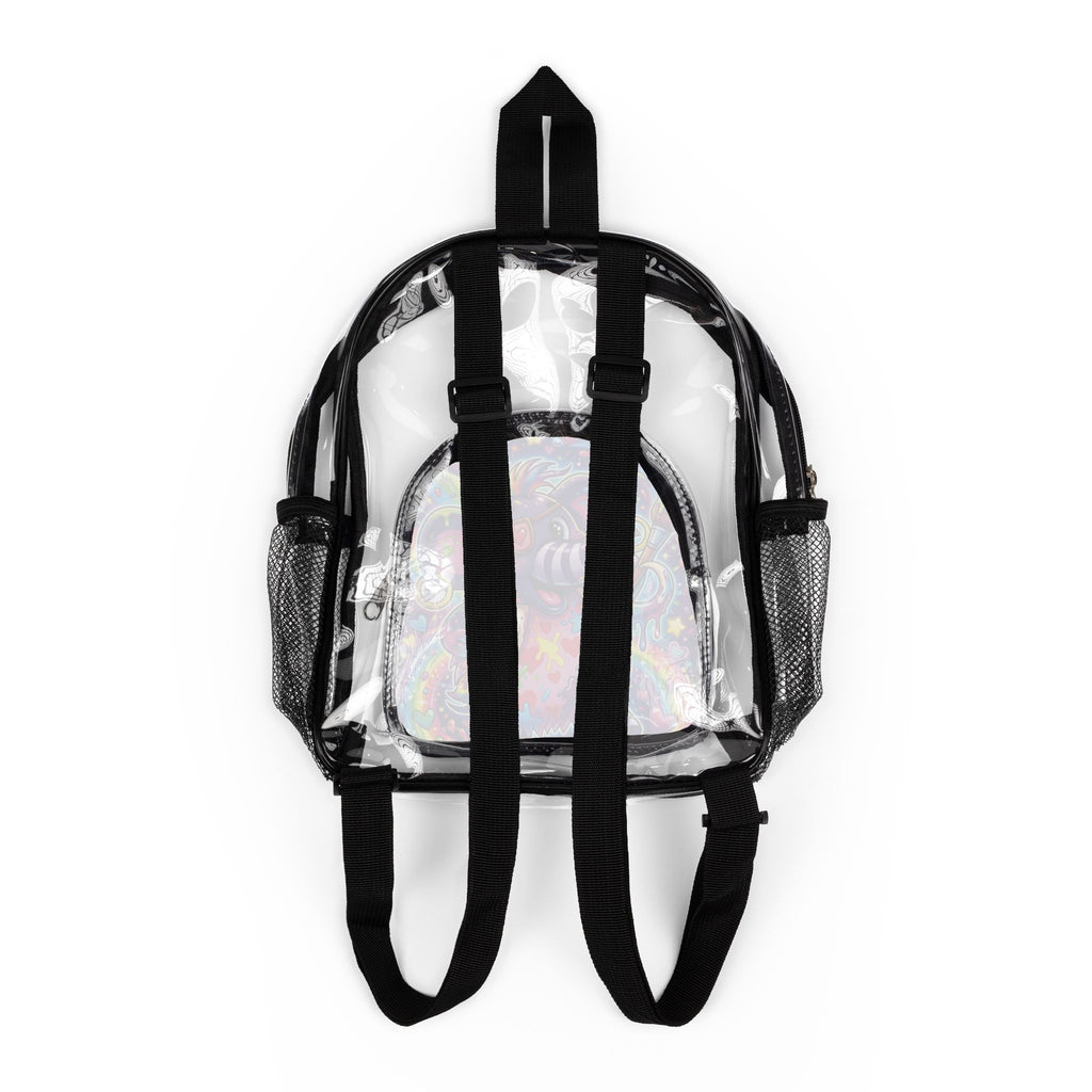 Piklez™ Clear Stadium Backpack – "Magic Paint!" Graphic | Smile Universe Collection