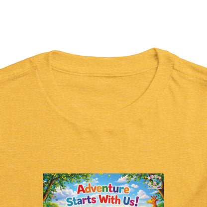 Lani™ Toddler Short Sleeve Tee – "Adventure Starts With Us!" Graphic
