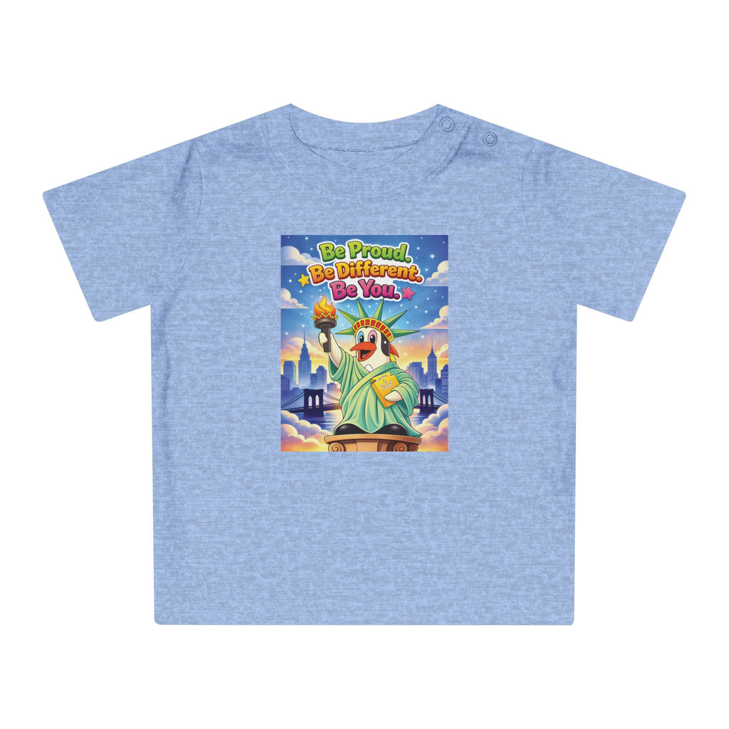 TuBz™ "Be Proud. Be Different. Be You." Baby T- Shirt - Cute Inspirational Infant Tee