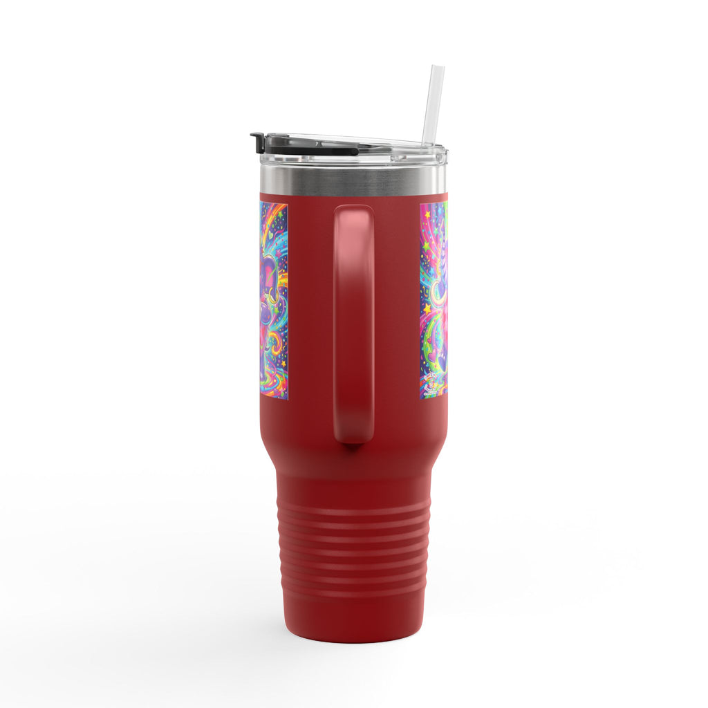 Piklez™ 40oz Insulated Travel Mug – "Born to Celebrate!" Graphic | Smile Universe Collection