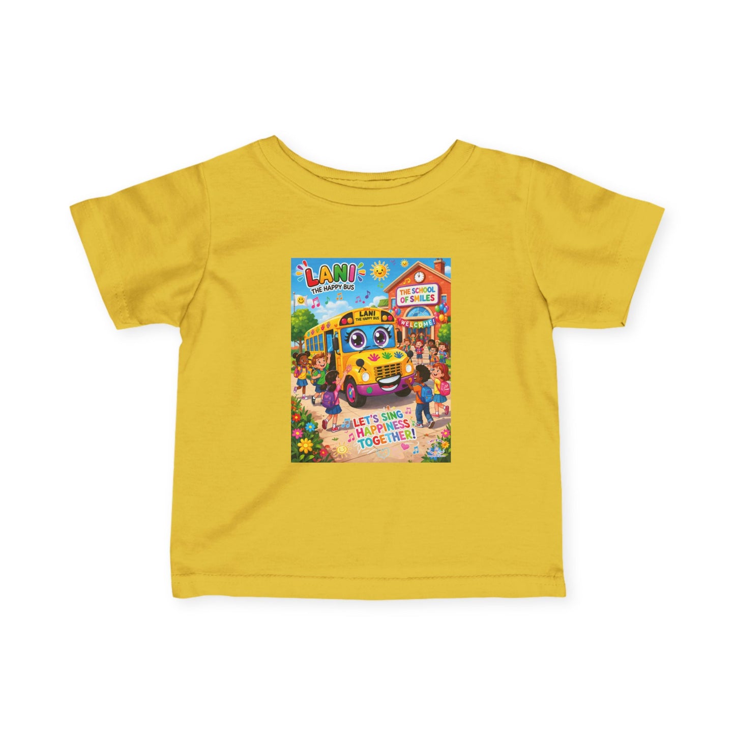Lani™ Infant Fine Jersey Tee – "Let's Sing Happiness Together!" Graphic