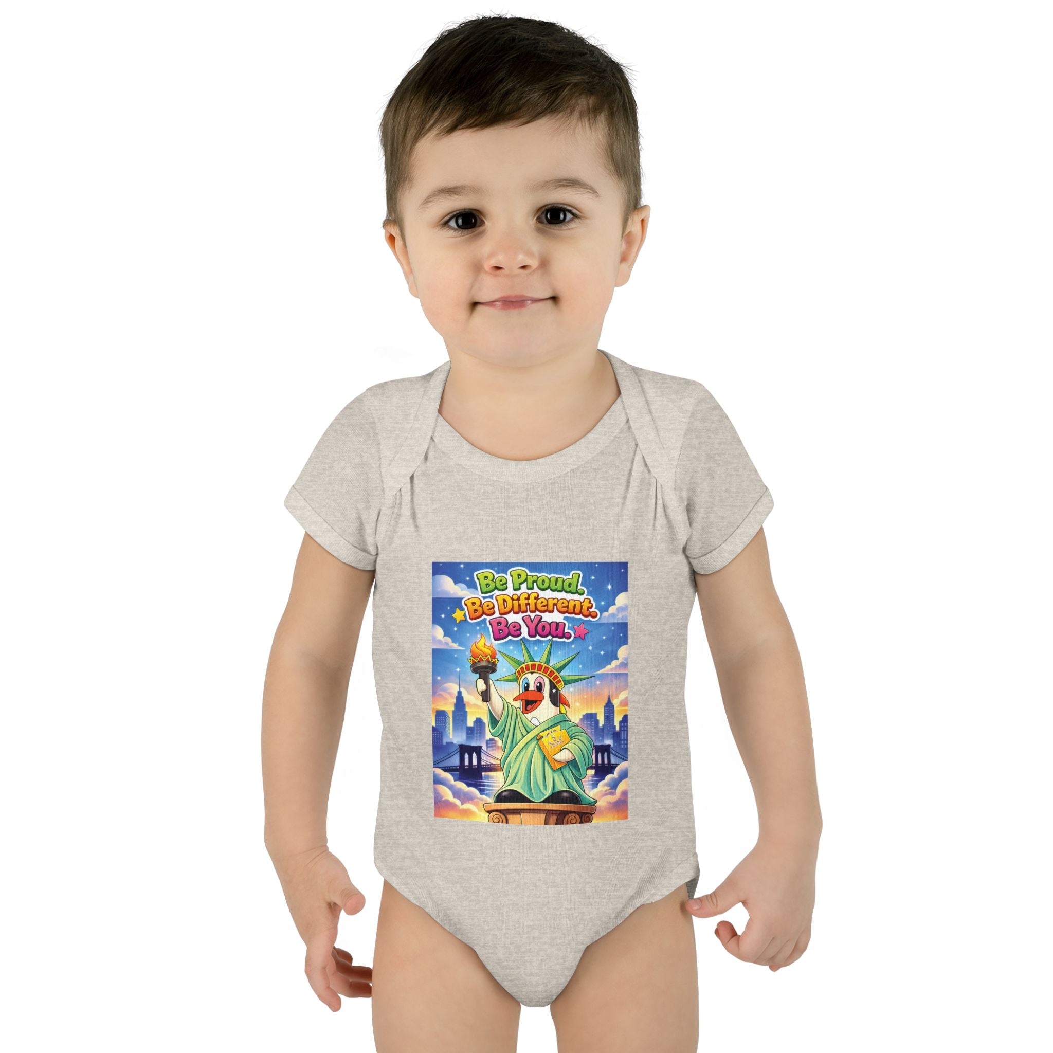 TuBz™ "Be Proud. Be Different. Be You." Infant Bodysuit - Inspirational Baby Onesie