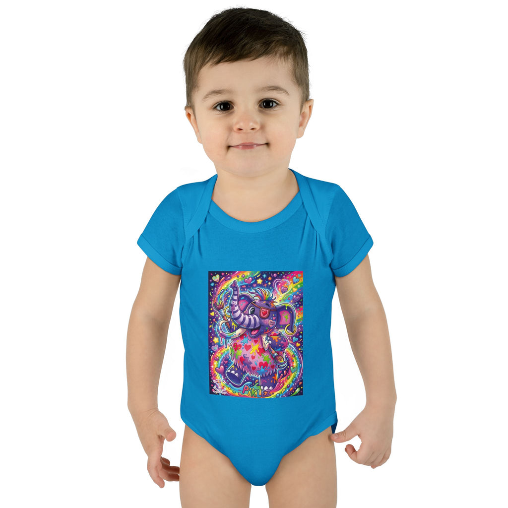 Piklez™ Infant Baby Rib Bodysuit – "Magic Paint!" Graphic | Smile Universe Collection