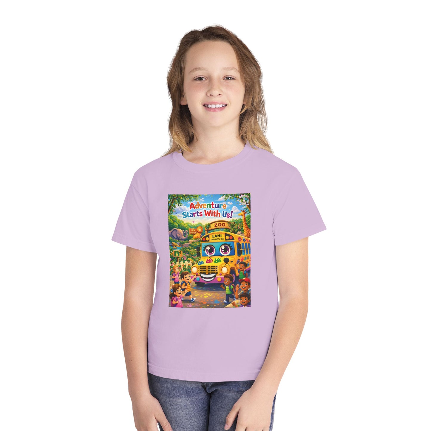 Lani™ Youth Midweight Tee – "Adventure Starts With Us!" Graphic