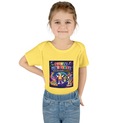 Smile Universe™ Infant Baby Rib Bodysuit – "Where Being Different is CELEBRATED!" Graphic