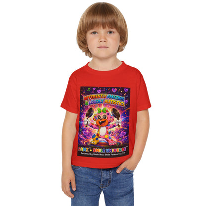 Panz™ Heavy Cotton™ Toddler T-Shirt – "Differently Amazing & Loudly Autistic!" Graphic | Smile Universe Collection