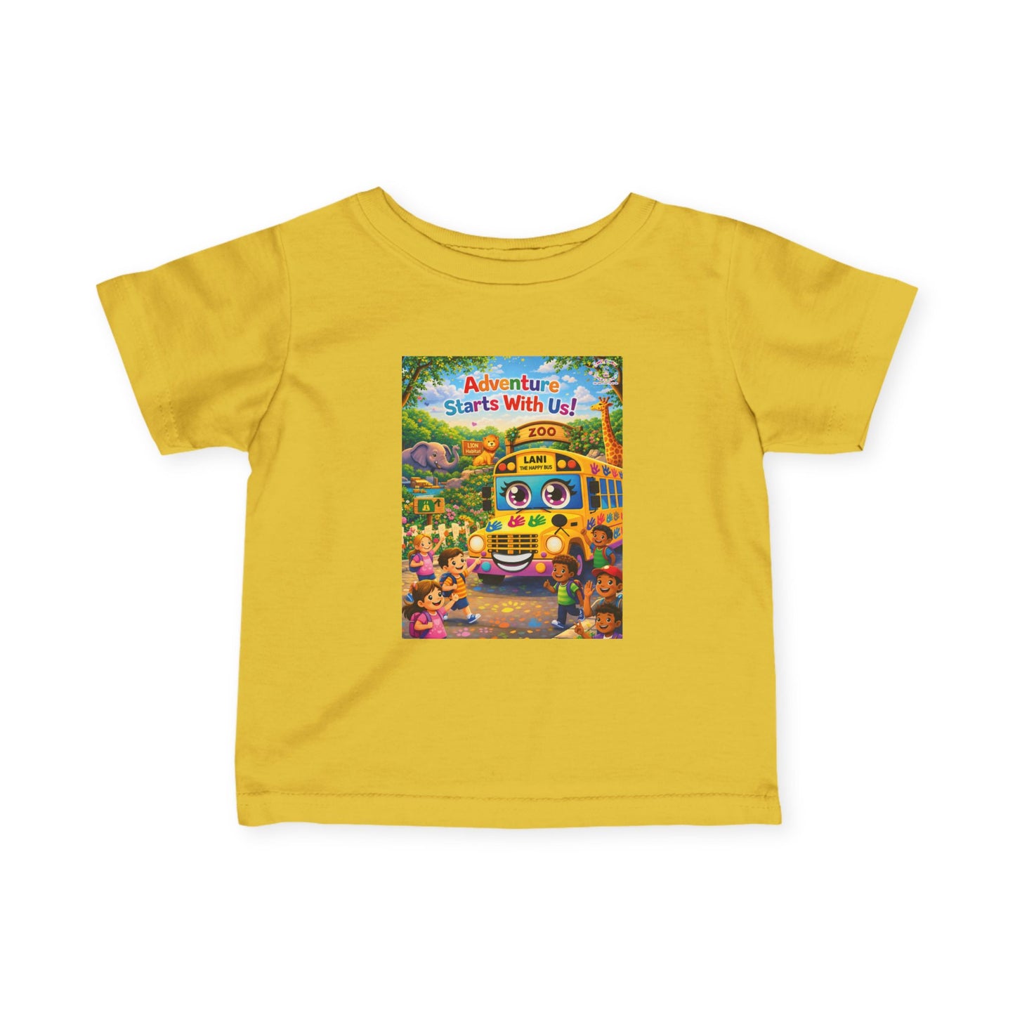 Lani™ Infant Fine Jersey Tee – "Adventure Starts With Us!" Graphic