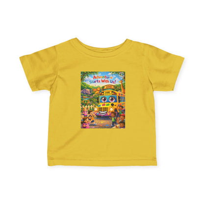 Lani™ Infant Fine Jersey Tee – "Adventure Starts With Us!" Graphic