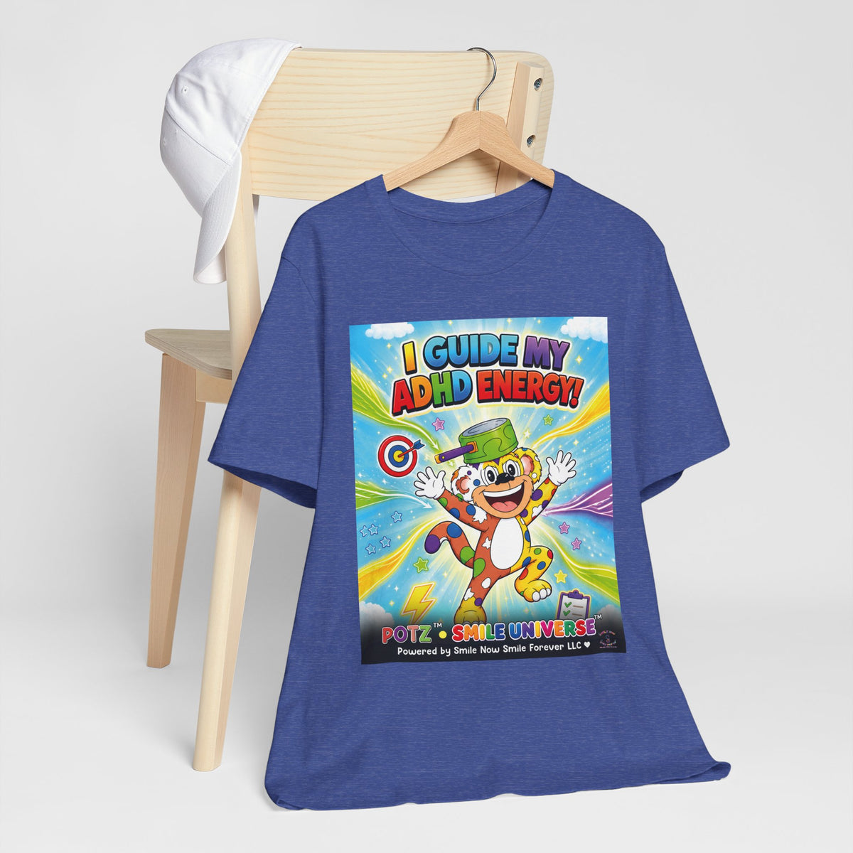 Potz™ Unisex Jersey Short Sleeve Tee – "I Guide My ADHD Energy!" Graphic Tee | Smile Universe Collection