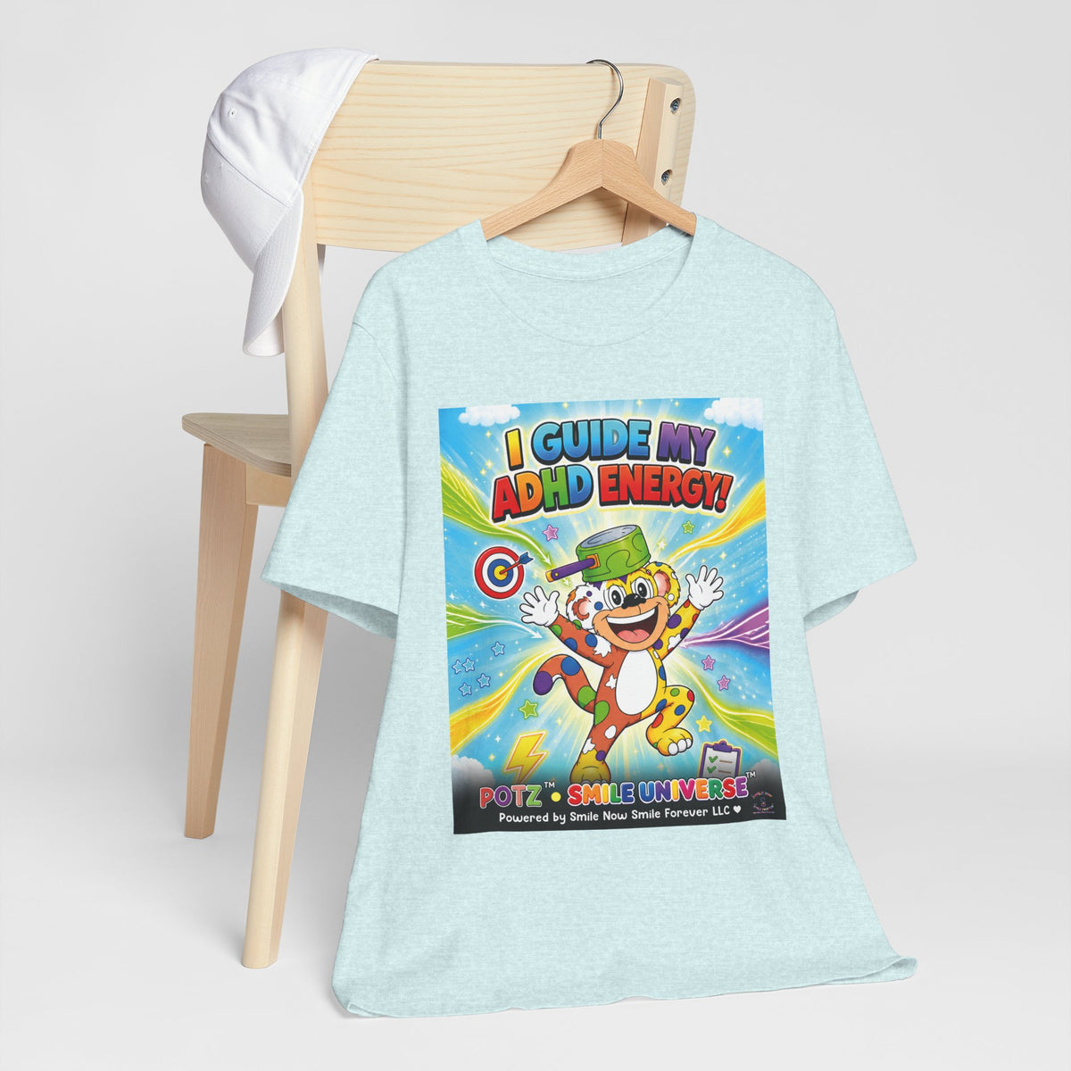 Potz™ Unisex Jersey Short Sleeve Tee – "I Guide My ADHD Energy!" Graphic Tee | Smile Universe Collection