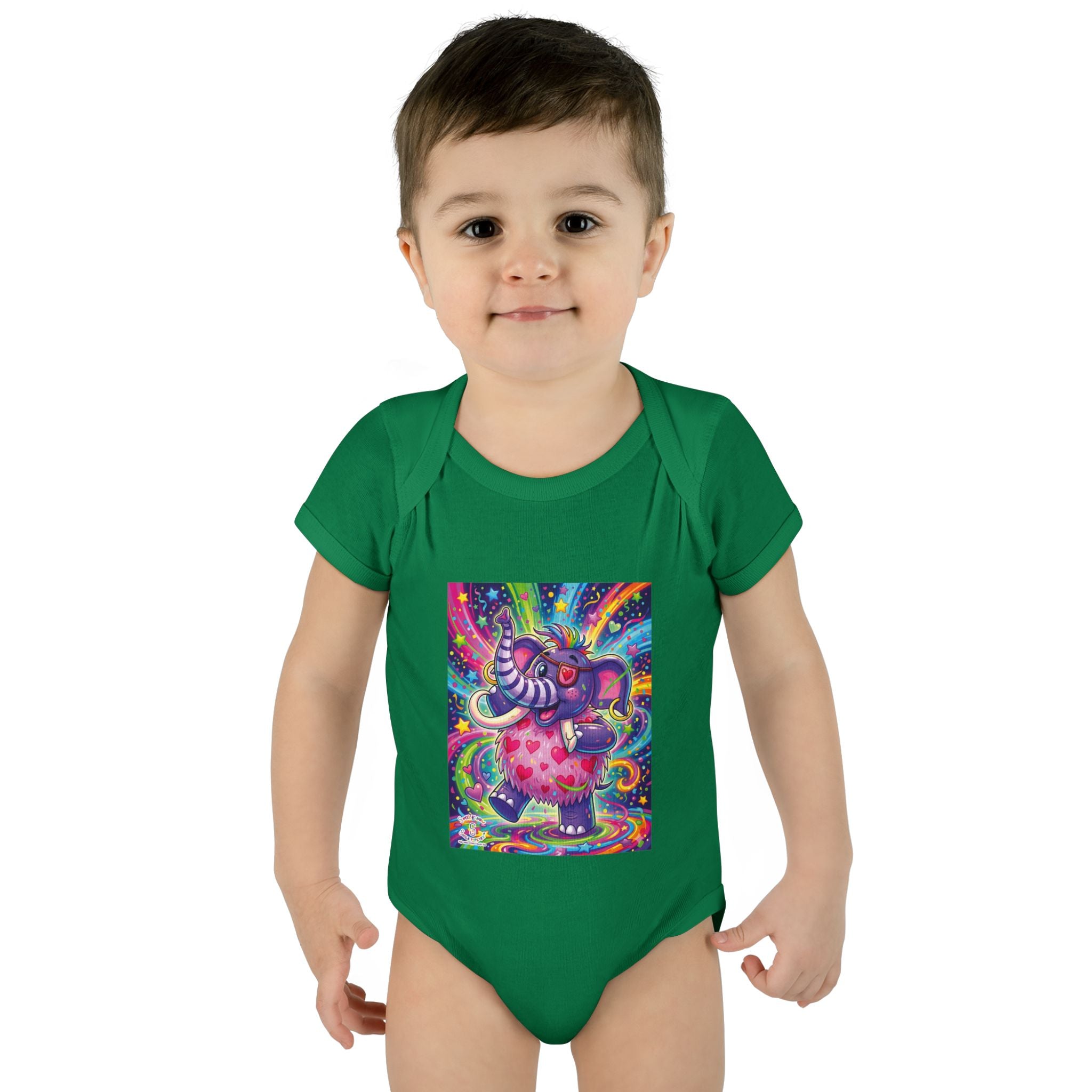 Piklez™ Infant Baby Rib Bodysuit – "Born to Celebrate!" Graphic | Smile Universe Collection
