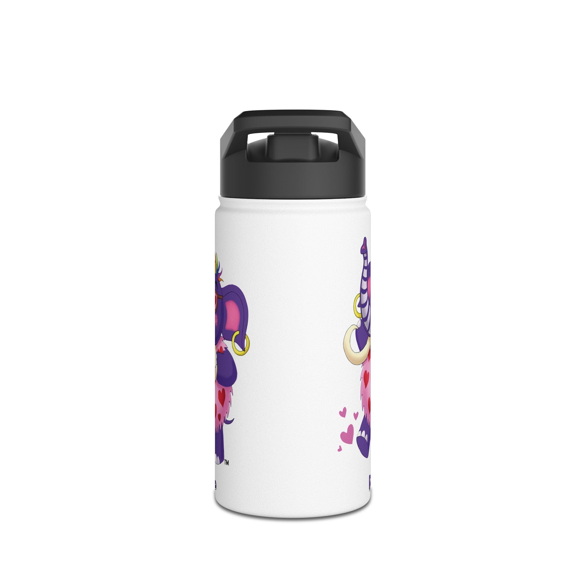 Piklez™ Stainless Steel Water Bottle with Standard Lid – "Full of Love!" Graphic | Smile Universe Collection