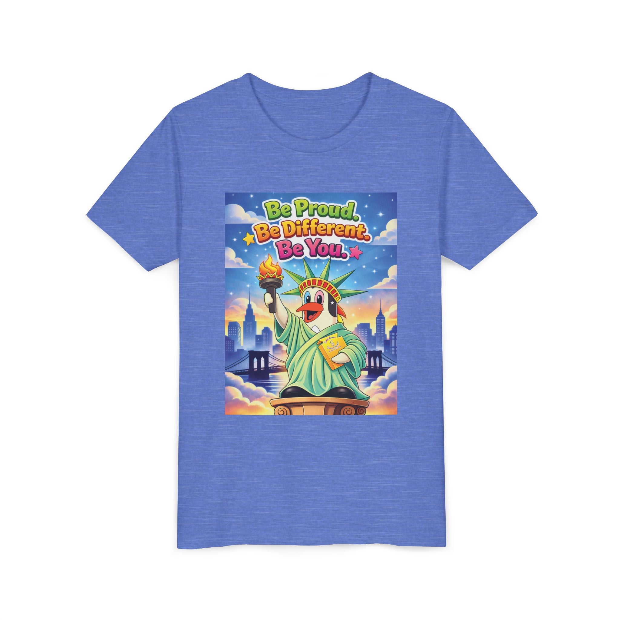 TuBz™M "Be Proud. Be Different. Be You." Kids T-Shirt - Inspirational Graphic Tee