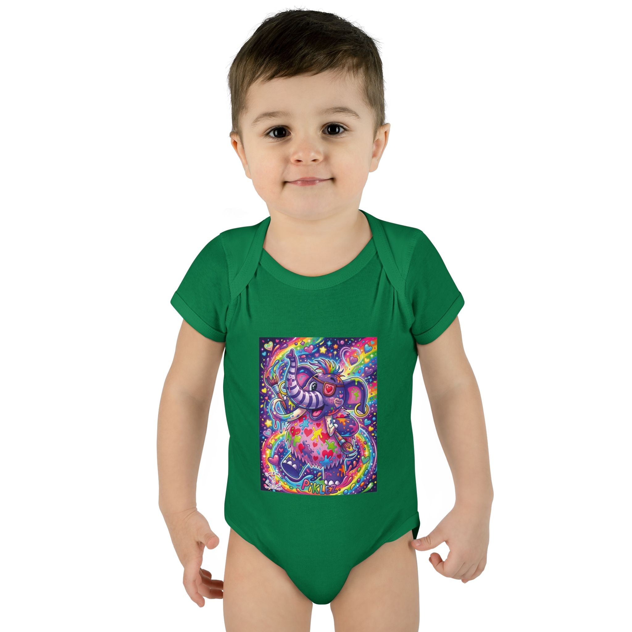 Piklez™ Infant Baby Rib Bodysuit – "Magic Paint!" Graphic | Smile Universe Collection