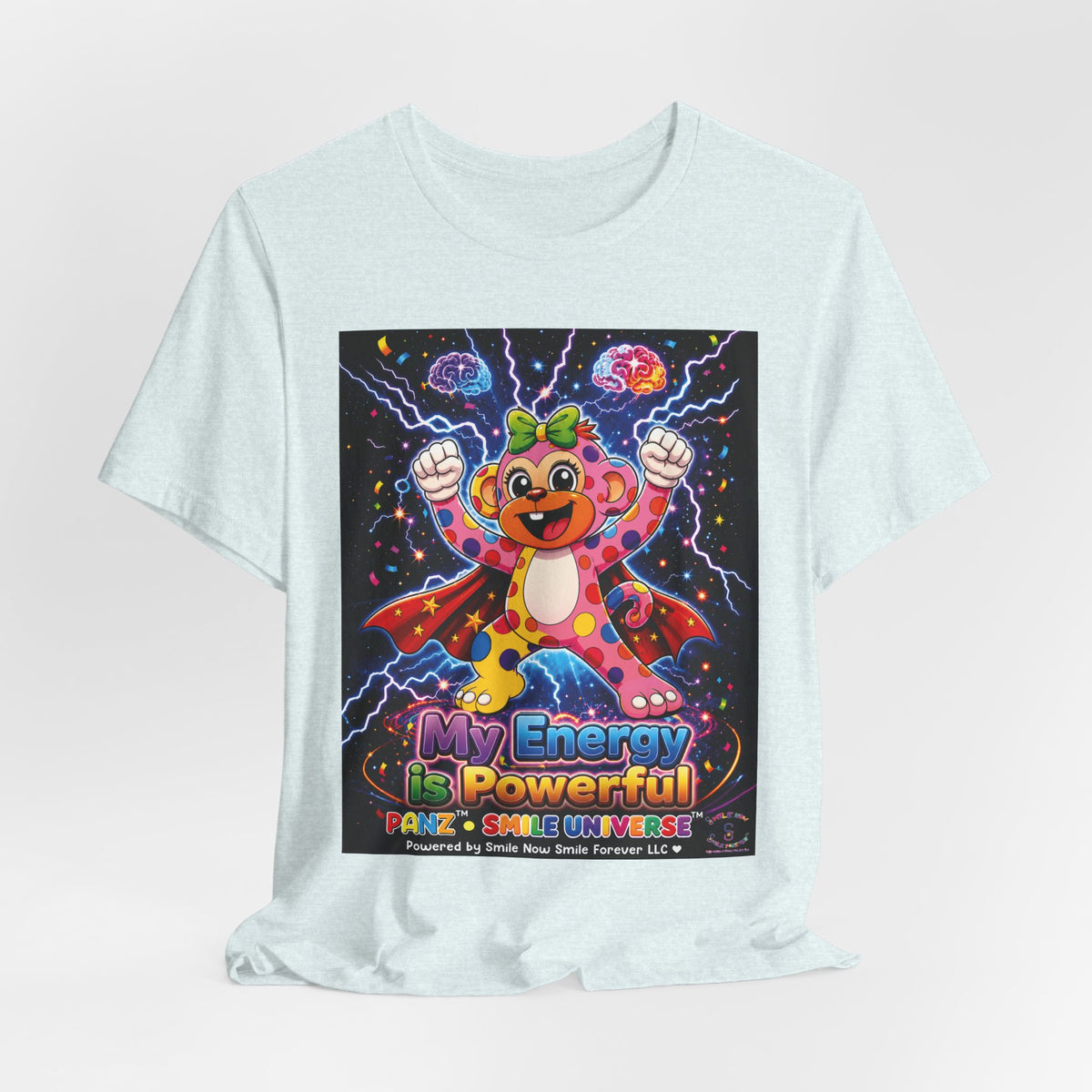Panz™ Unisex Jersey Short Sleeve Tee For Adult– "My Energy is Powerful" Graphic Tee | Smile Universe Collection