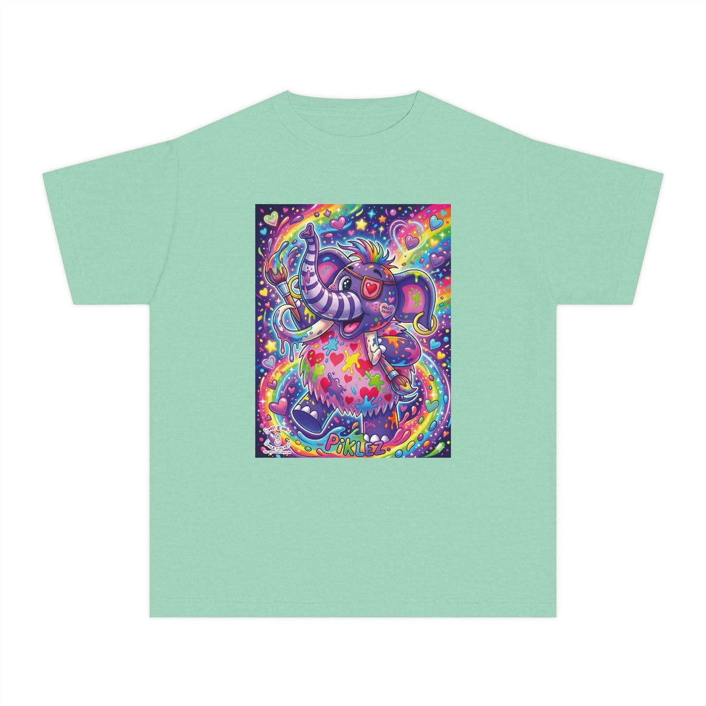 Piklez™ Youth Midweight Tee – "Magic Paint!" Graphic Shirt | Smile Universe Collection