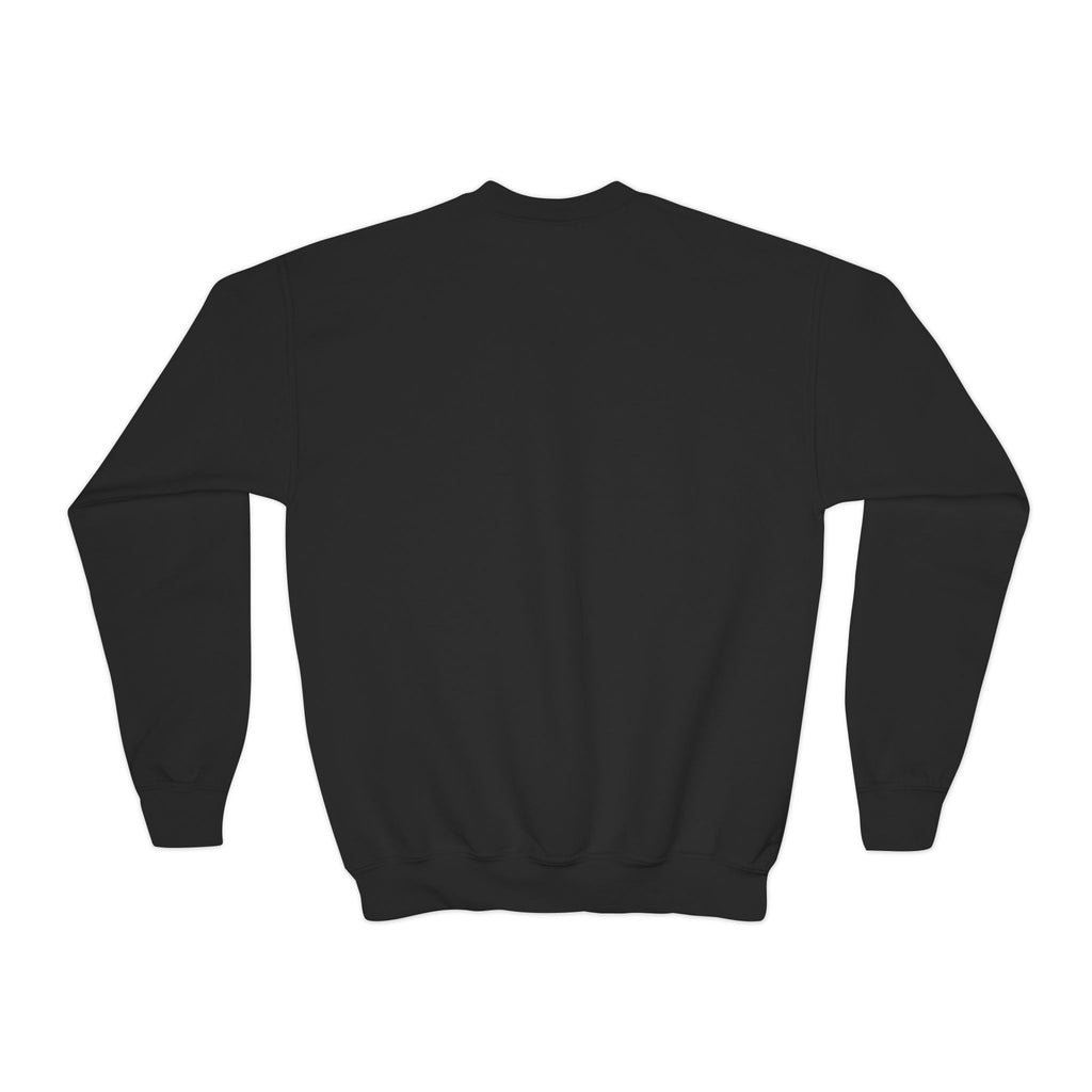 TuBz™ "Being Smart Iz Kool" Youth Crewneck Sweatshirt – Character Dress-Up Graphic Sweatshirt | Smile Universe TuBz4Kidz Collection
