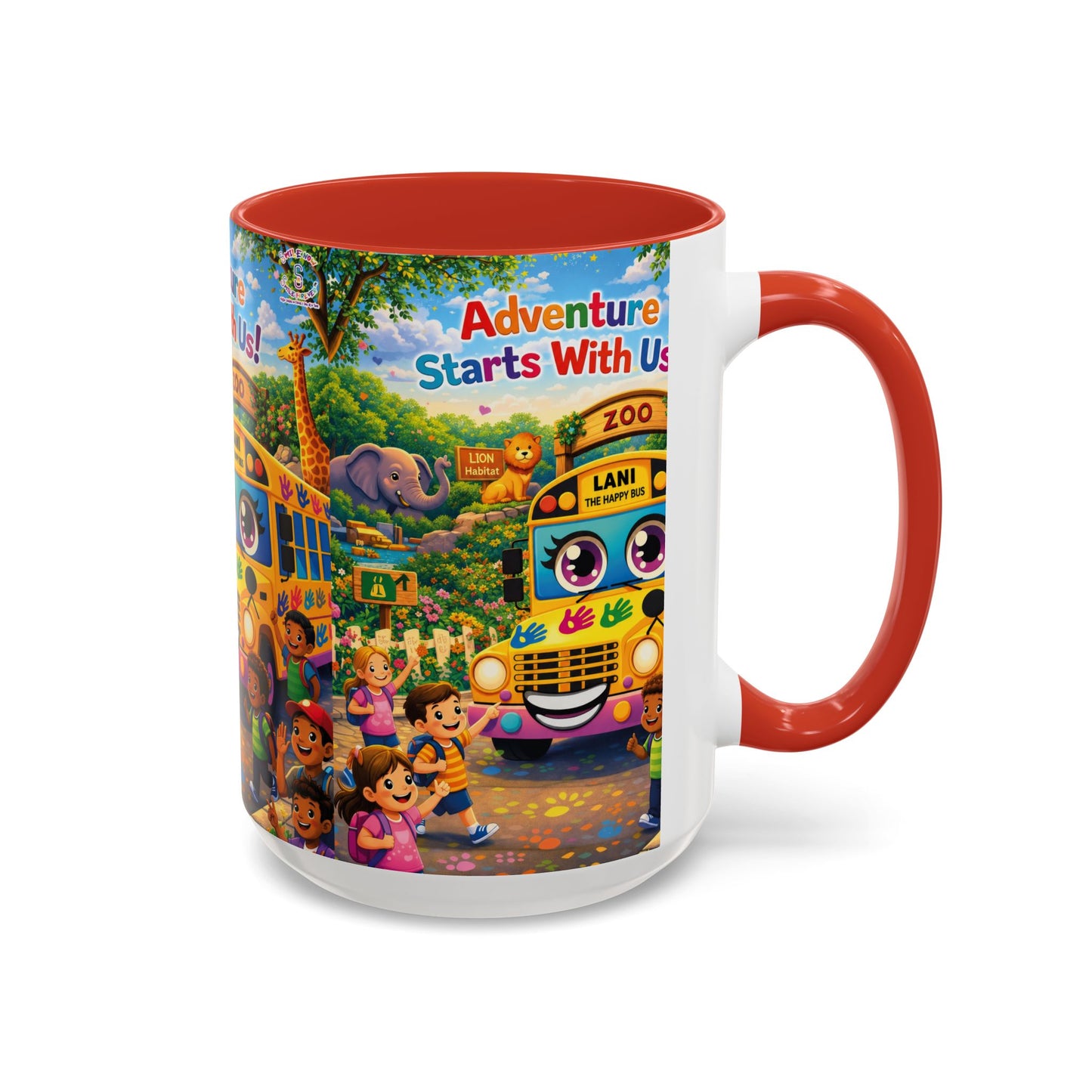 Lani™ Accent Coffee Mug (11oz & 15oz) – "Adventure Starts With Us!" Graphic