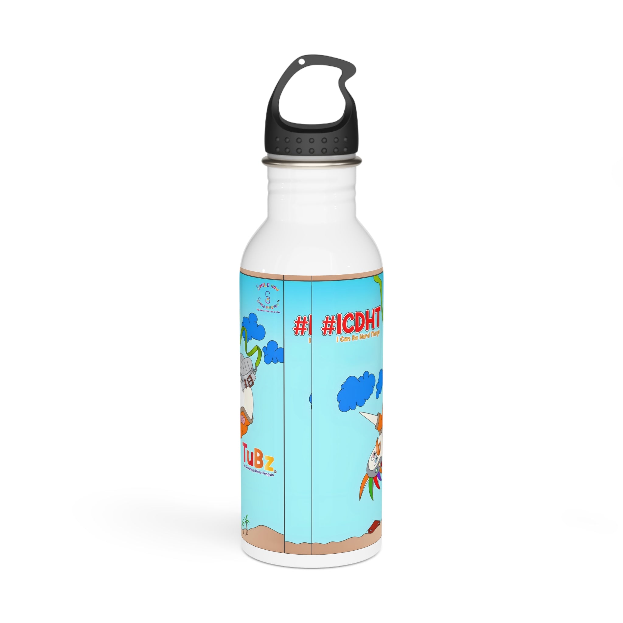 TuBz™ "I Can Do Hard Things" Kids Stainless Steel Water Bottle - Motivational School Bottle