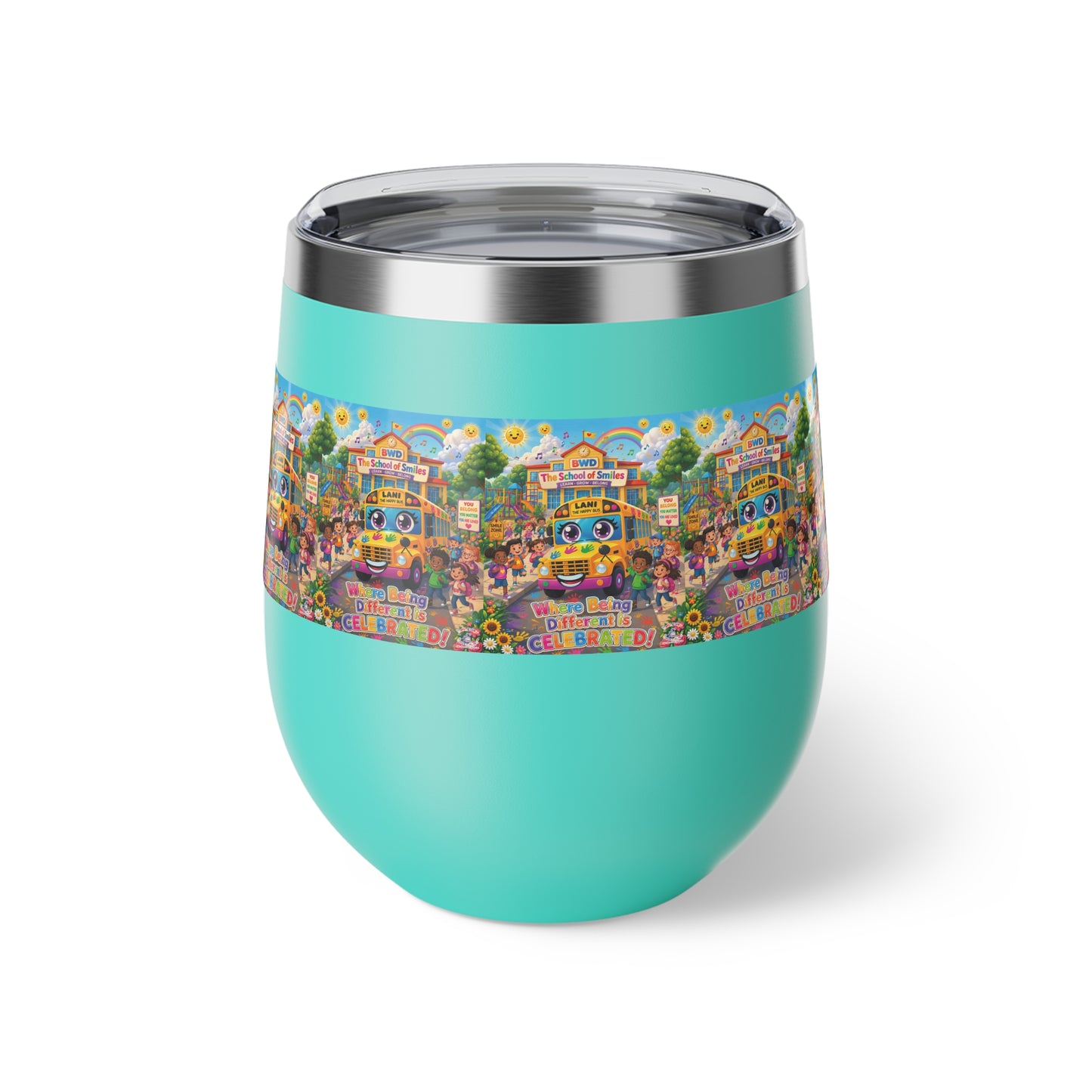 Lani™ 12oz Copper Vacuum Insulated Cup – "Where Being Different is CELEBRATED!" Graphic