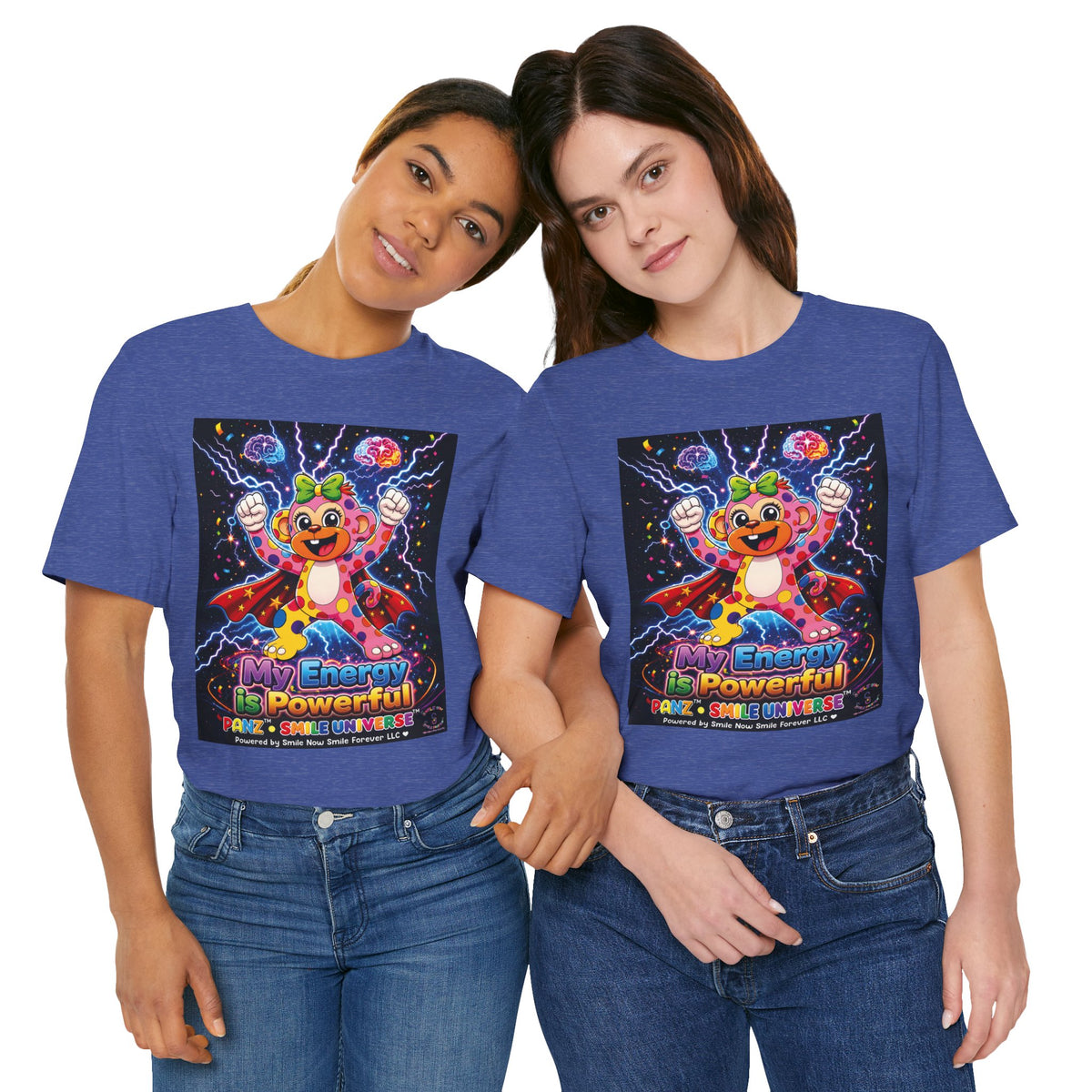 Panz™ Unisex Jersey Short Sleeve Tee For Adult– "My Energy is Powerful" Graphic Tee | Smile Universe Collection