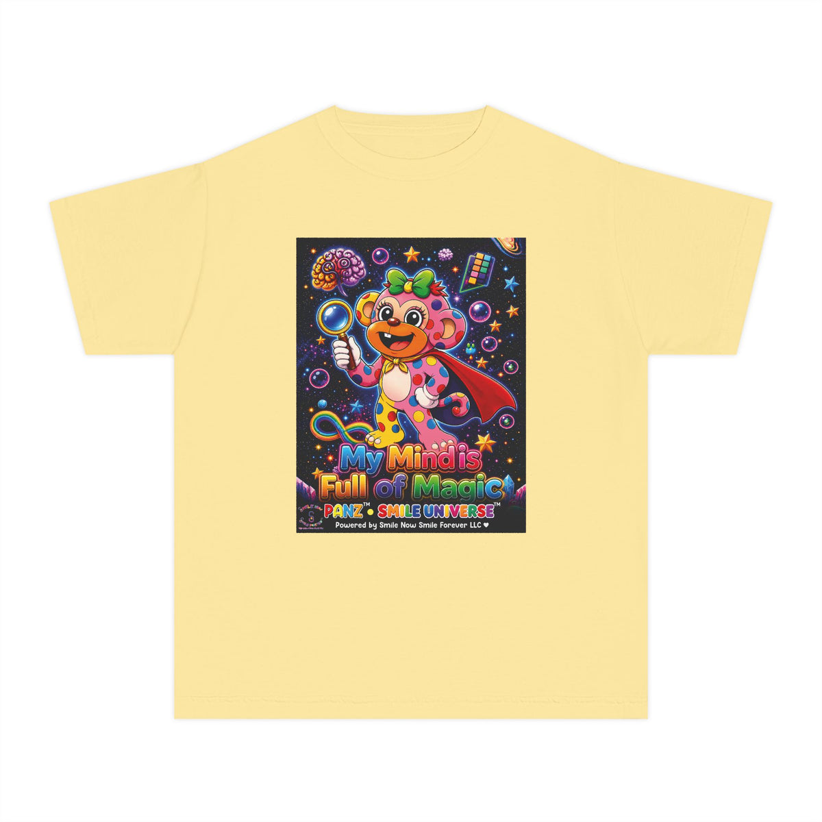 Panz™ Youth Midweight Tee – "My Mind is Full of Magic" Graphic | Smile Universe Collection