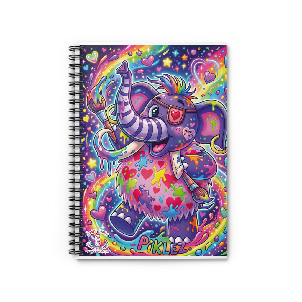 Piklez™ Spiral Notebook – Ruled Line | "Magic Paint!" Graphic | Smile Universe Collection