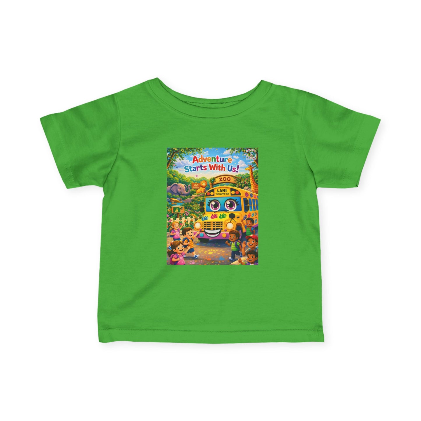 Lani™ Infant Fine Jersey Tee – "Adventure Starts With Us!" Graphic