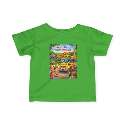 Lani™ Infant Fine Jersey Tee – "Adventure Starts With Us!" Graphic