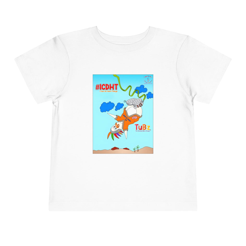 TuBz™ "I Can Do Hard Things" Toddler T-Shirt | Toddler Short Sleeve Tee  - Positive Kids Graphic Tee