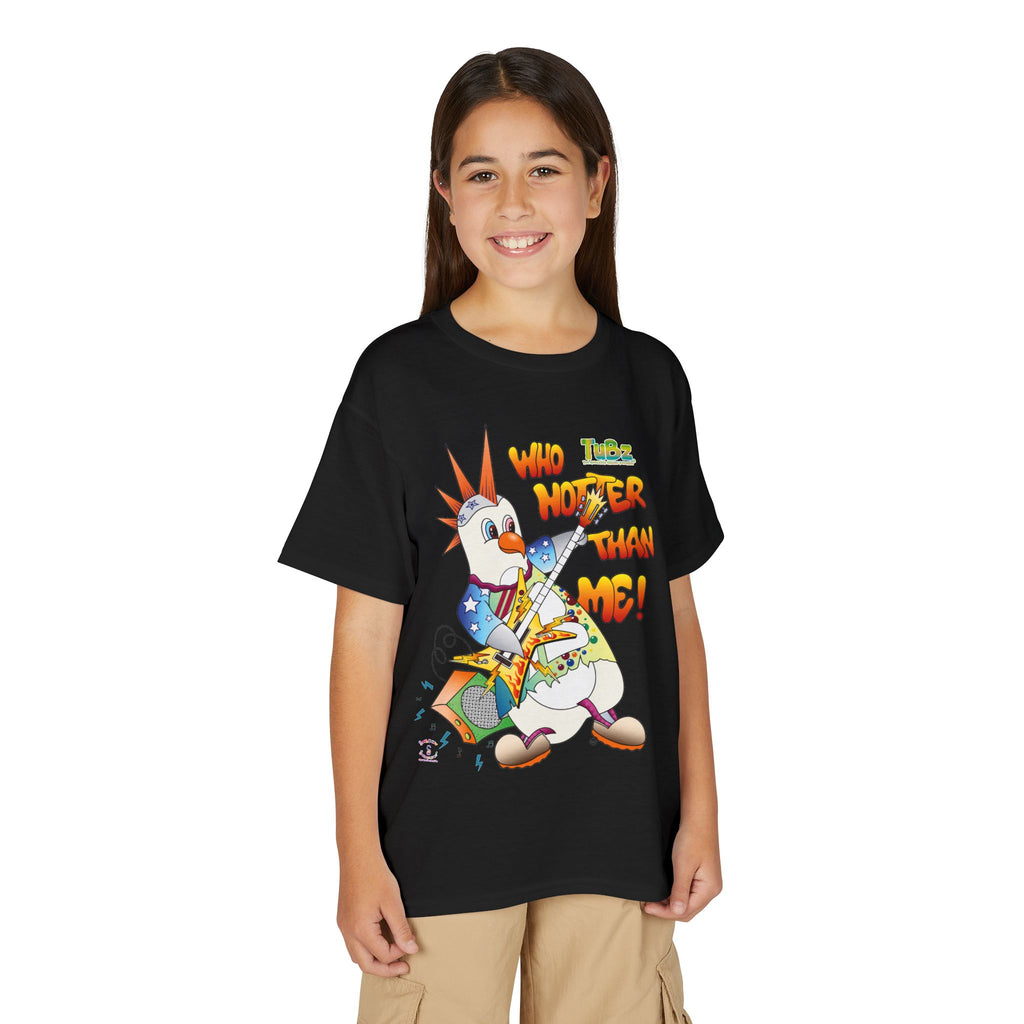 TuBz™ Rockstar Kids T-Shirt - "Who Hotter Than Me!" Graphic Tee | Smile Universe TuBz4Kidz Collection