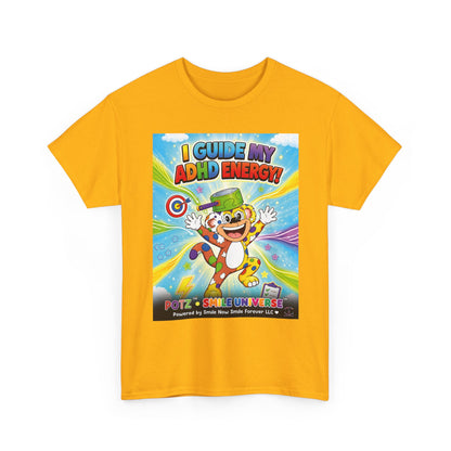 Potz™ Unisex Heavy Cotton™ Tee – "I Guide My ADHD Energy!" Graphic Tee | Smile Universe Collection