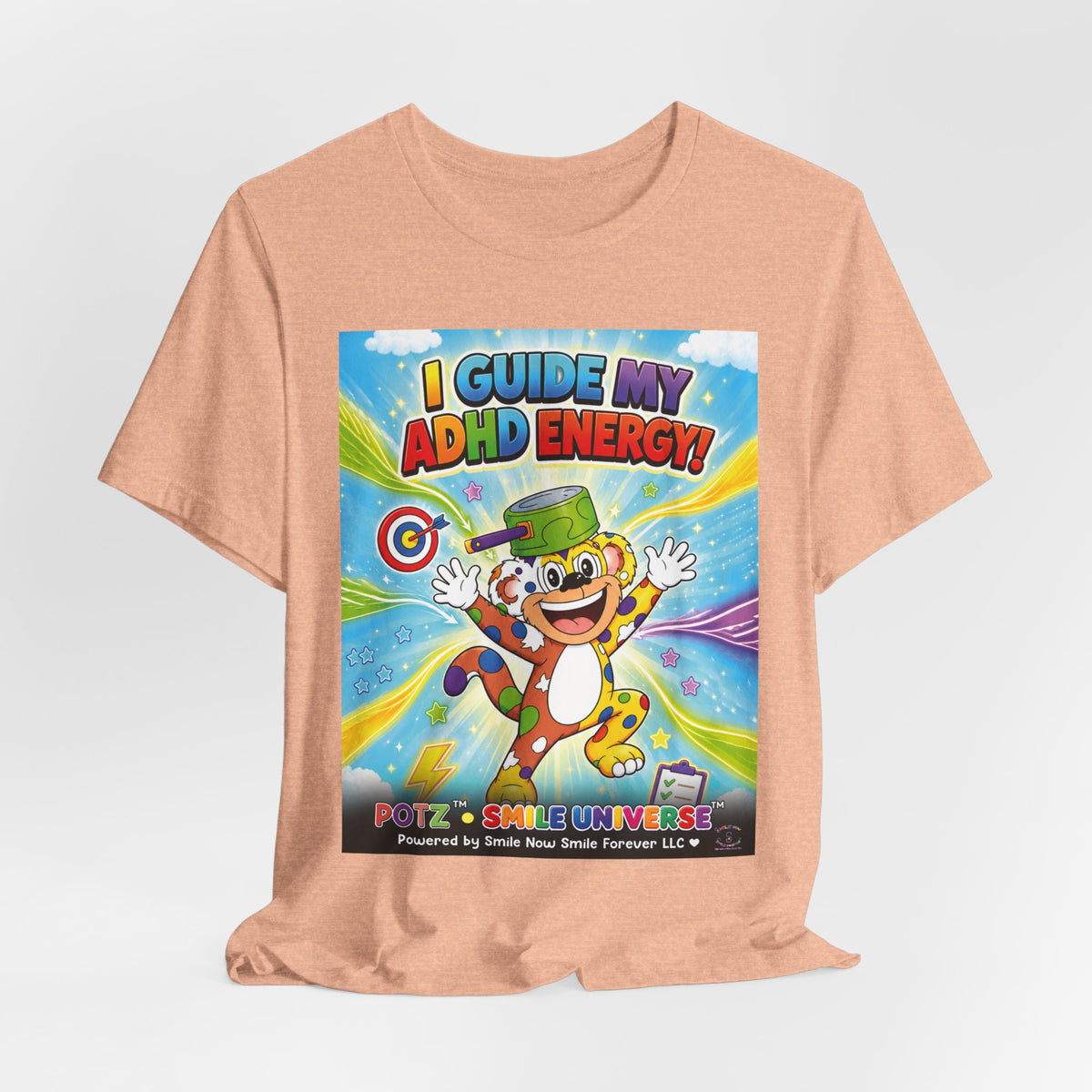 Potz™ Unisex Jersey Short Sleeve Tee – "I Guide My ADHD Energy!" Graphic Tee | Smile Universe Collection
