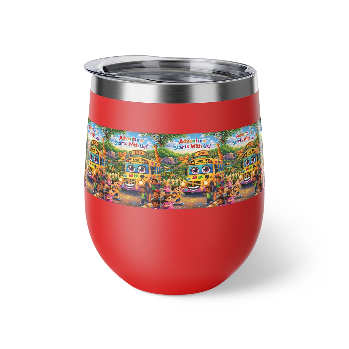 Lani™ 12oz Copper Vacuum Insulated Cup – "Adventure Starts With Us!" Graphic