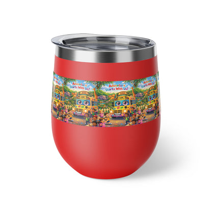 Lani™ 12oz Copper Vacuum Insulated Cup – "Adventure Starts With Us!" Graphic