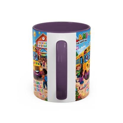 Lani™ Accent Coffee Mug (11oz & 15oz) – "Let's Sing Happiness Together!" Graphic