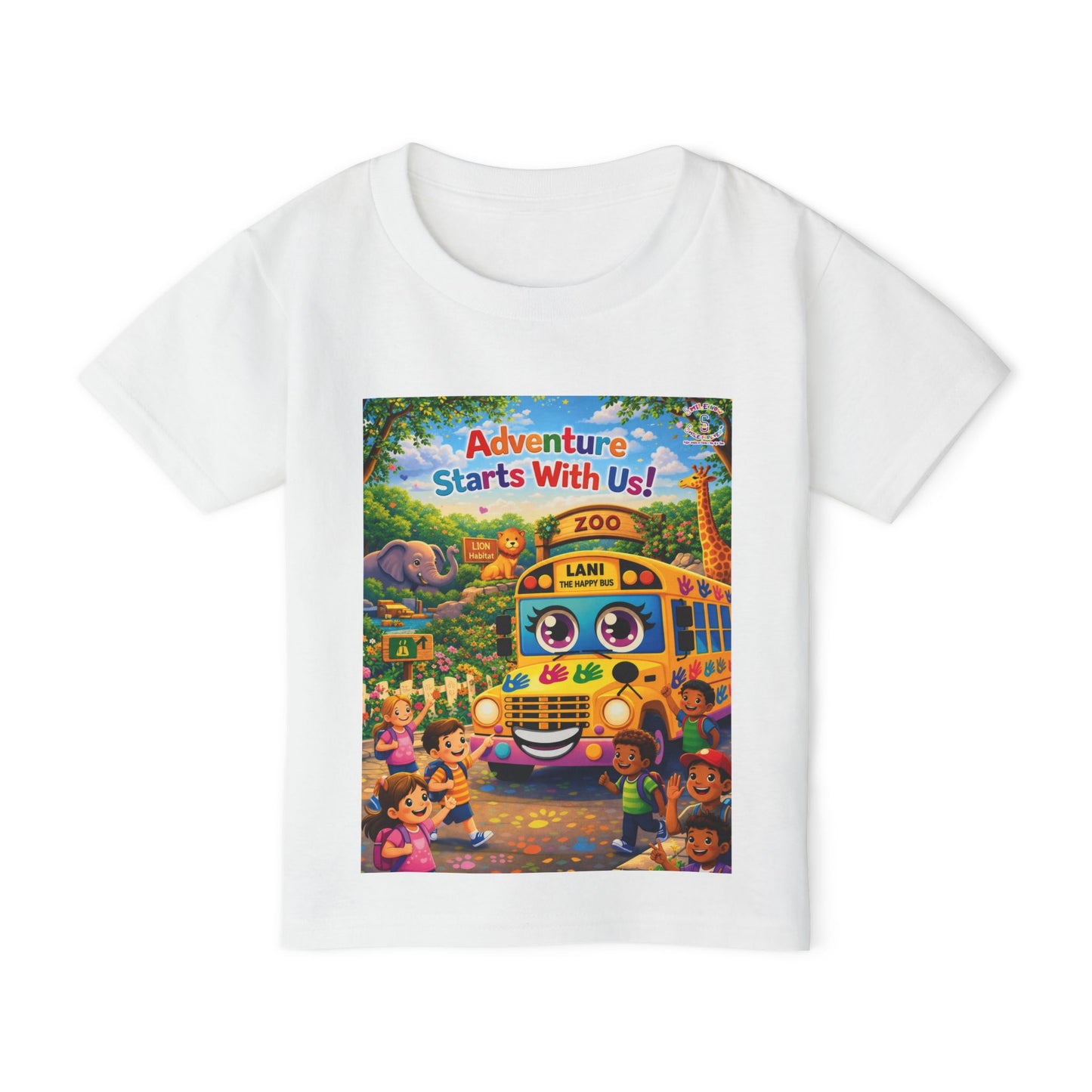 Lani™ Heavy Cotton™ Toddler T-Shirt – "Adventure Starts With Us!" Graphic